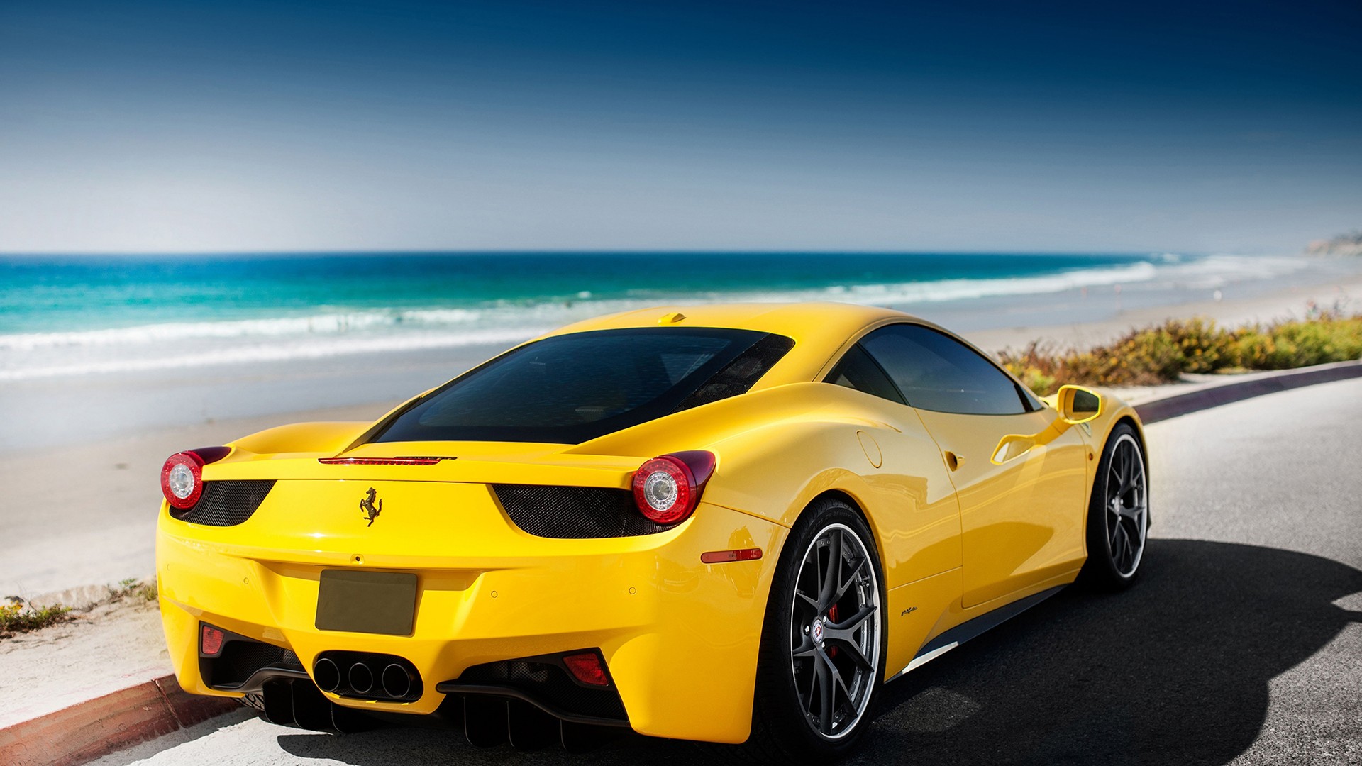 Car Ferrari Beach Wallpaper HD Desktop And Mobile Background