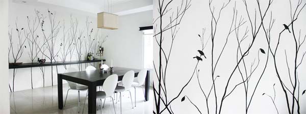Wallpaper And Paint Bination Ideas Newshousedesign