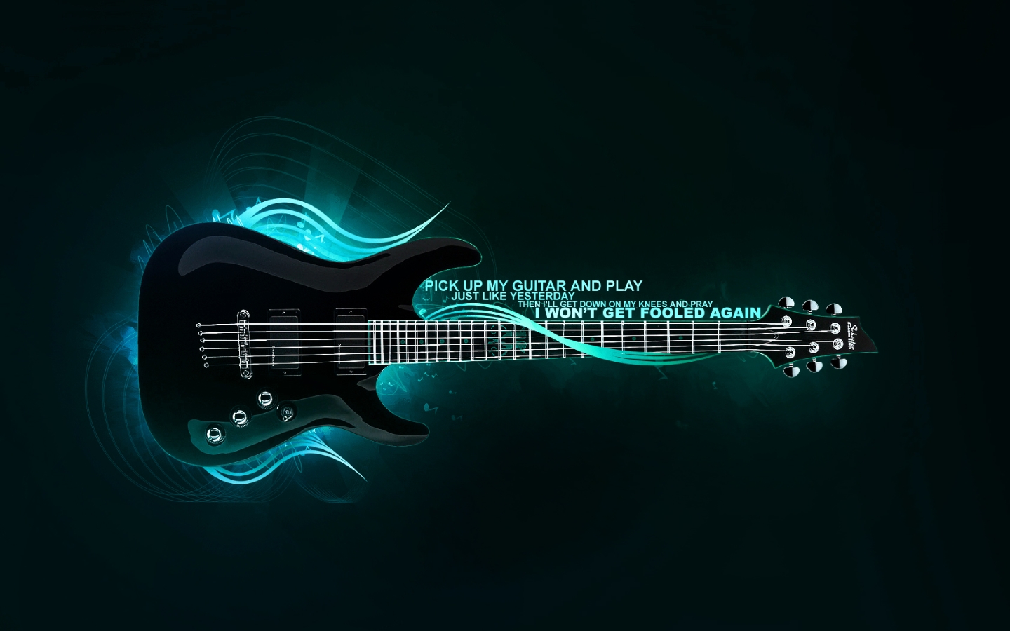Play my Guitar Tab Neon HD Wallpaper The Wallpaper Database 1440x900