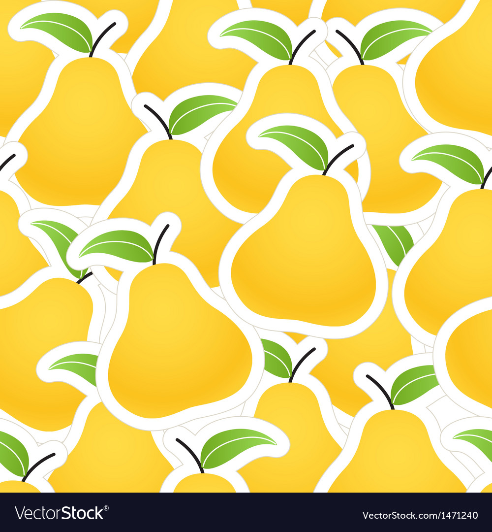 Orange Pear Seamless Background Royalty Vector Image