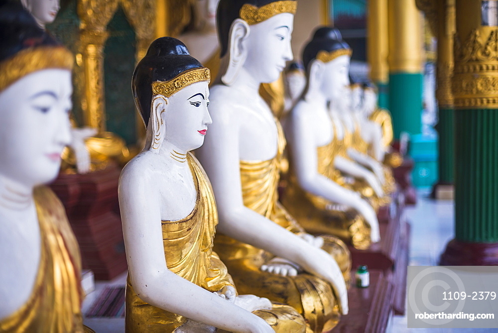 Buddha Image At Shwedagon Pagoda Stock Photo