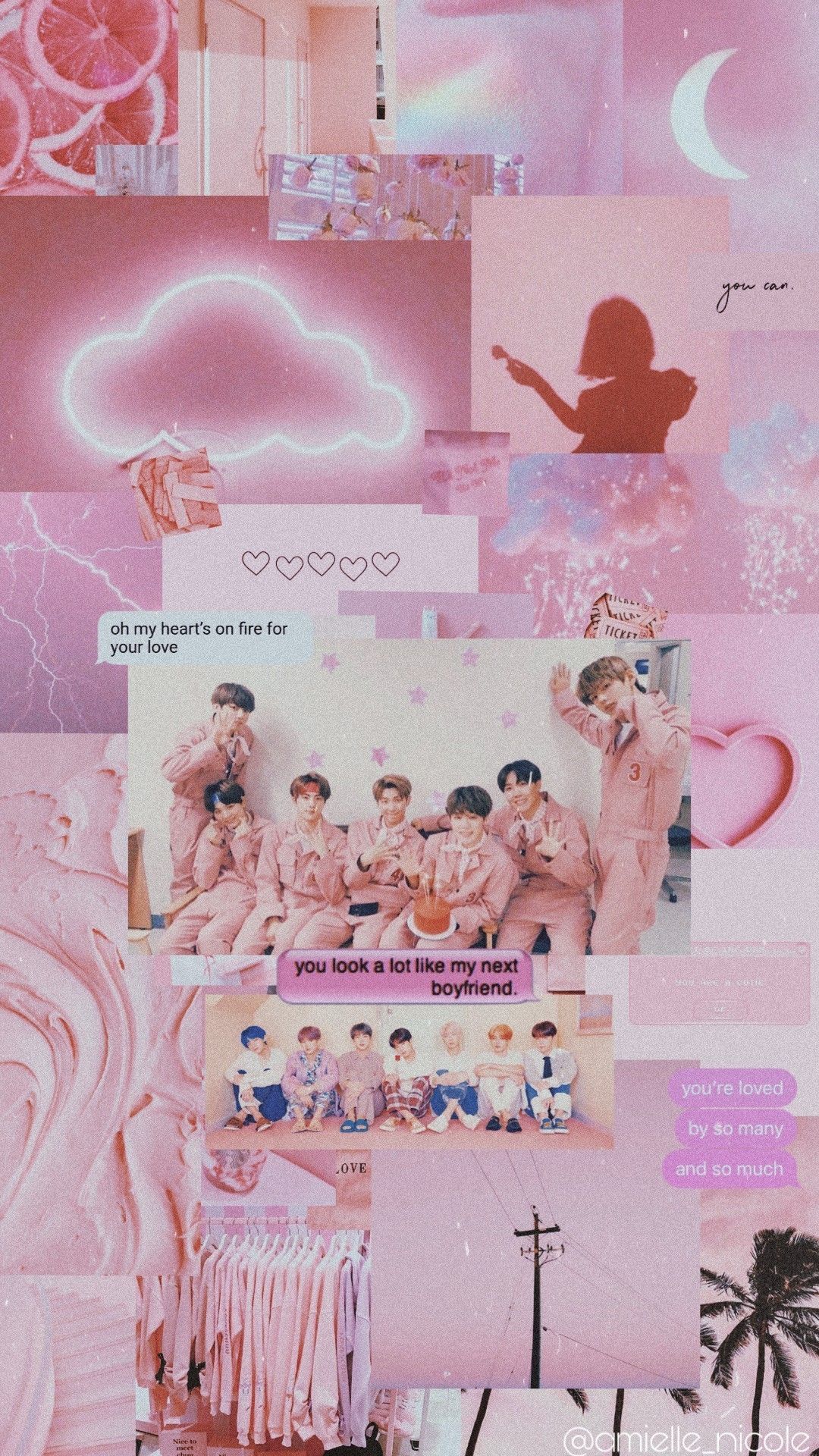 Lockscreen Pink Bts Wallpaper Logo