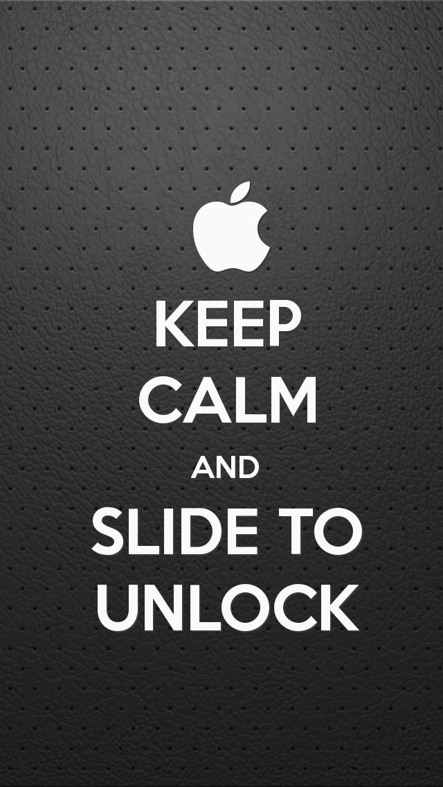 Keep Calm And Slide To Unlock HD Wallpaper For iPhone