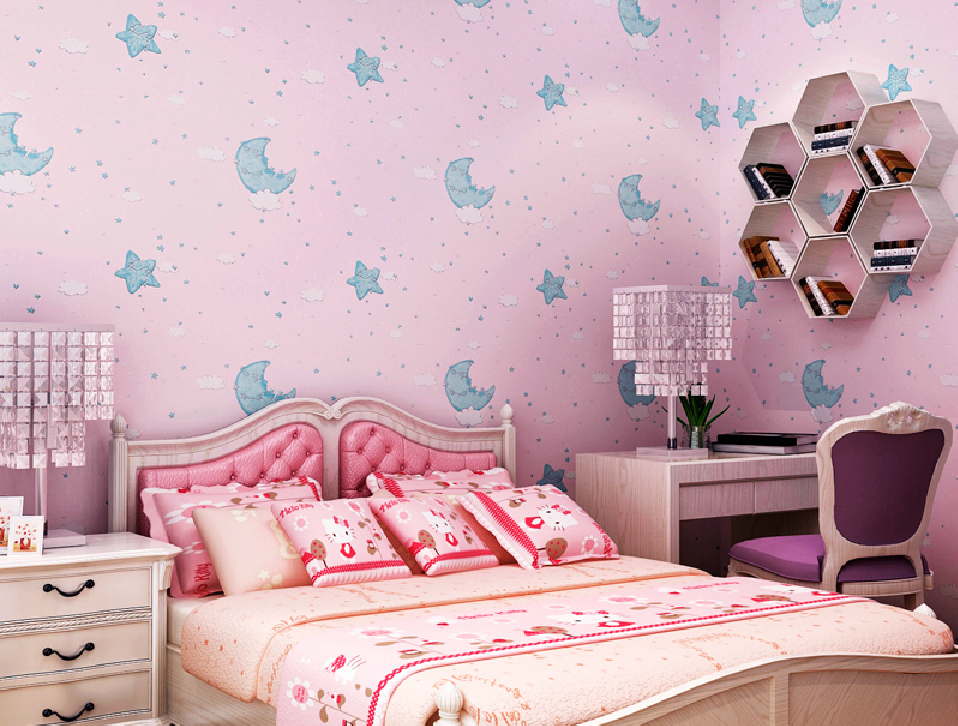 Light Purple Wallpaper For Girls Bedroom Cartoon Girl Pink