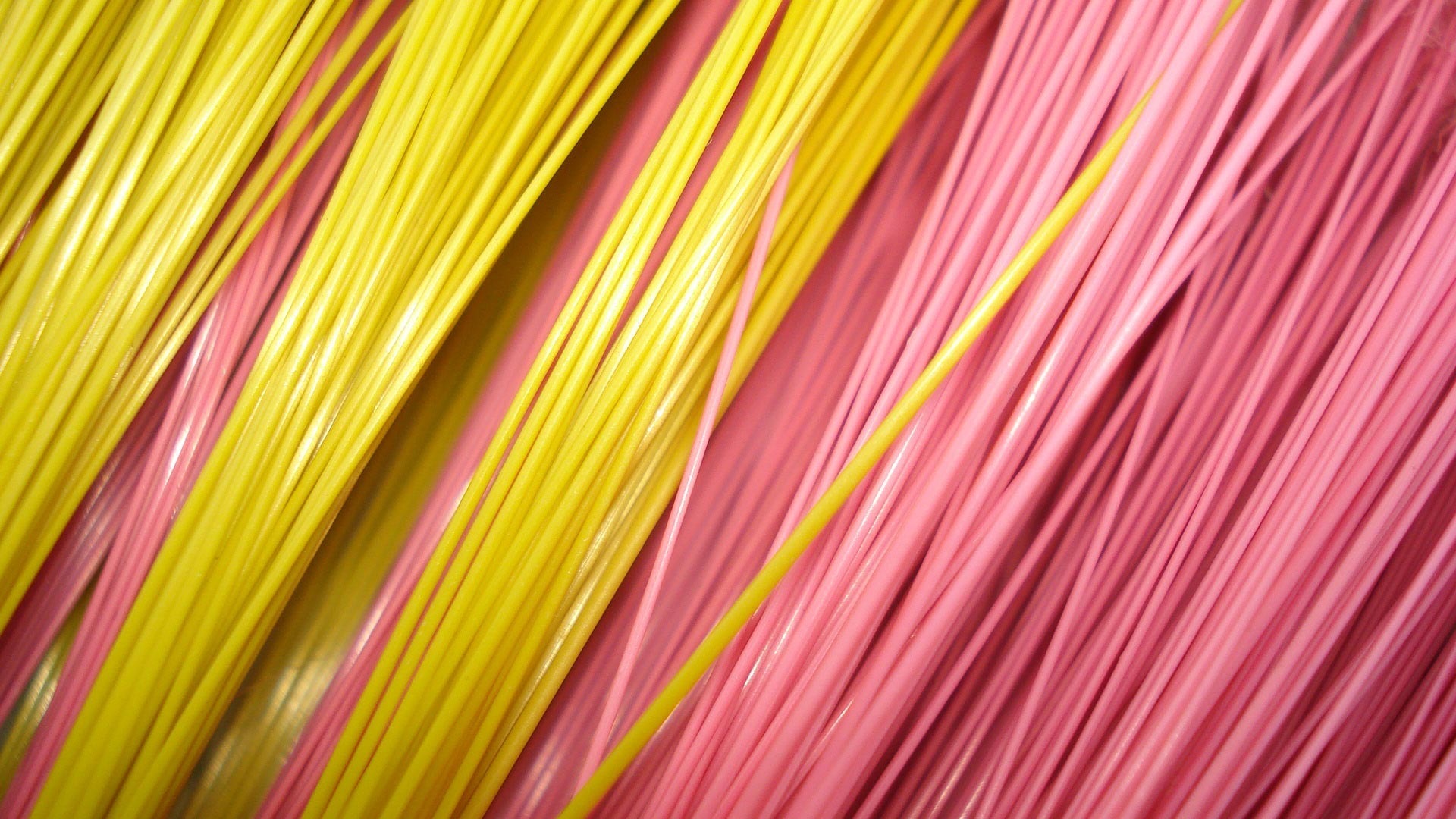 Pink And Yellow Wires Wallpaper