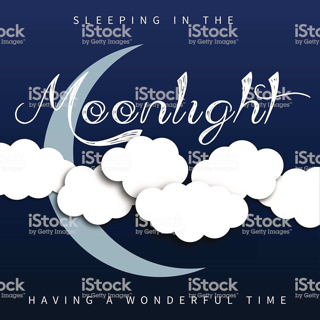 Luna Nuvole Sweet Dreams Wallpaper Immagini Vettoriali