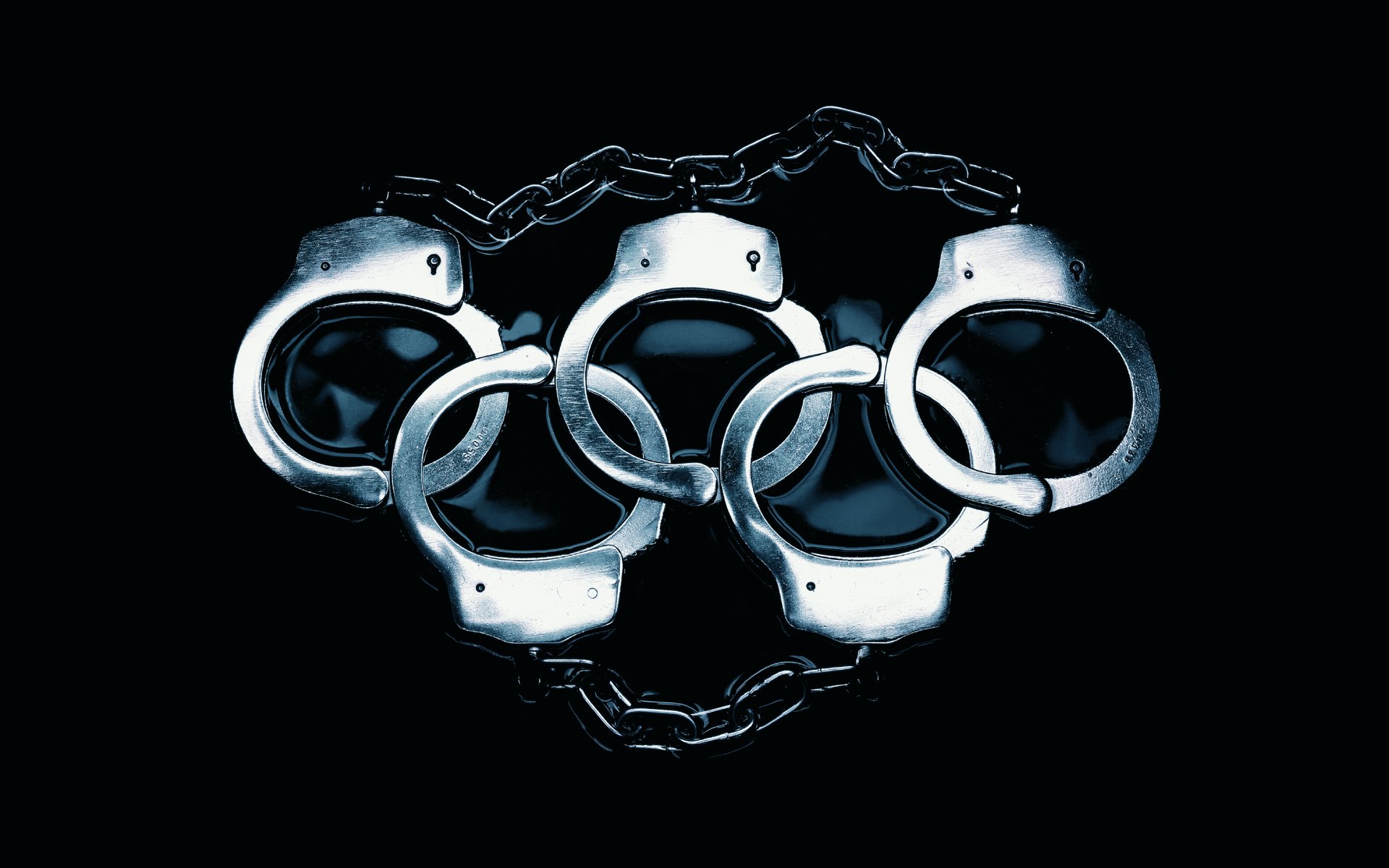 Wallpaper Police Olympic Games Metal Handcuff