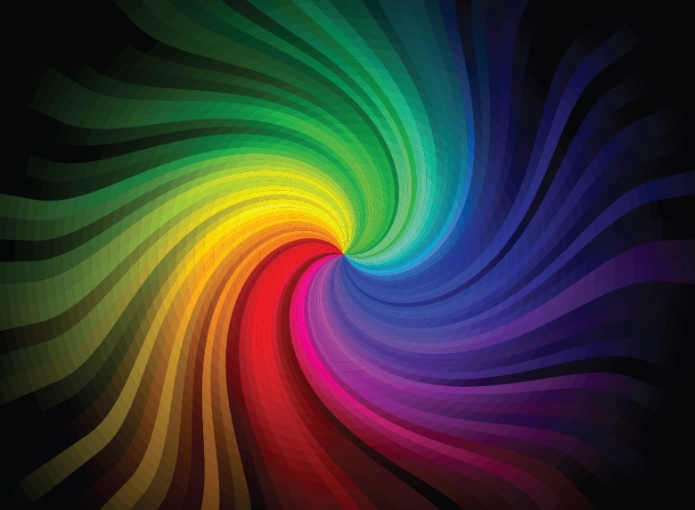 Abstract Colorful Rainbow Vector Background