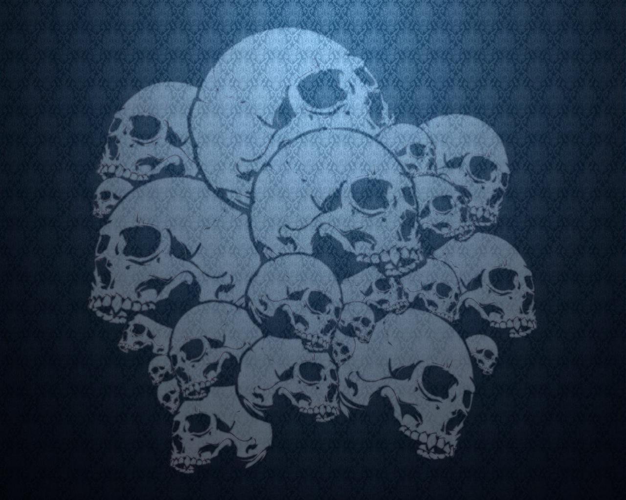 Blue Skulls Wallpaper HD Desktopinhq