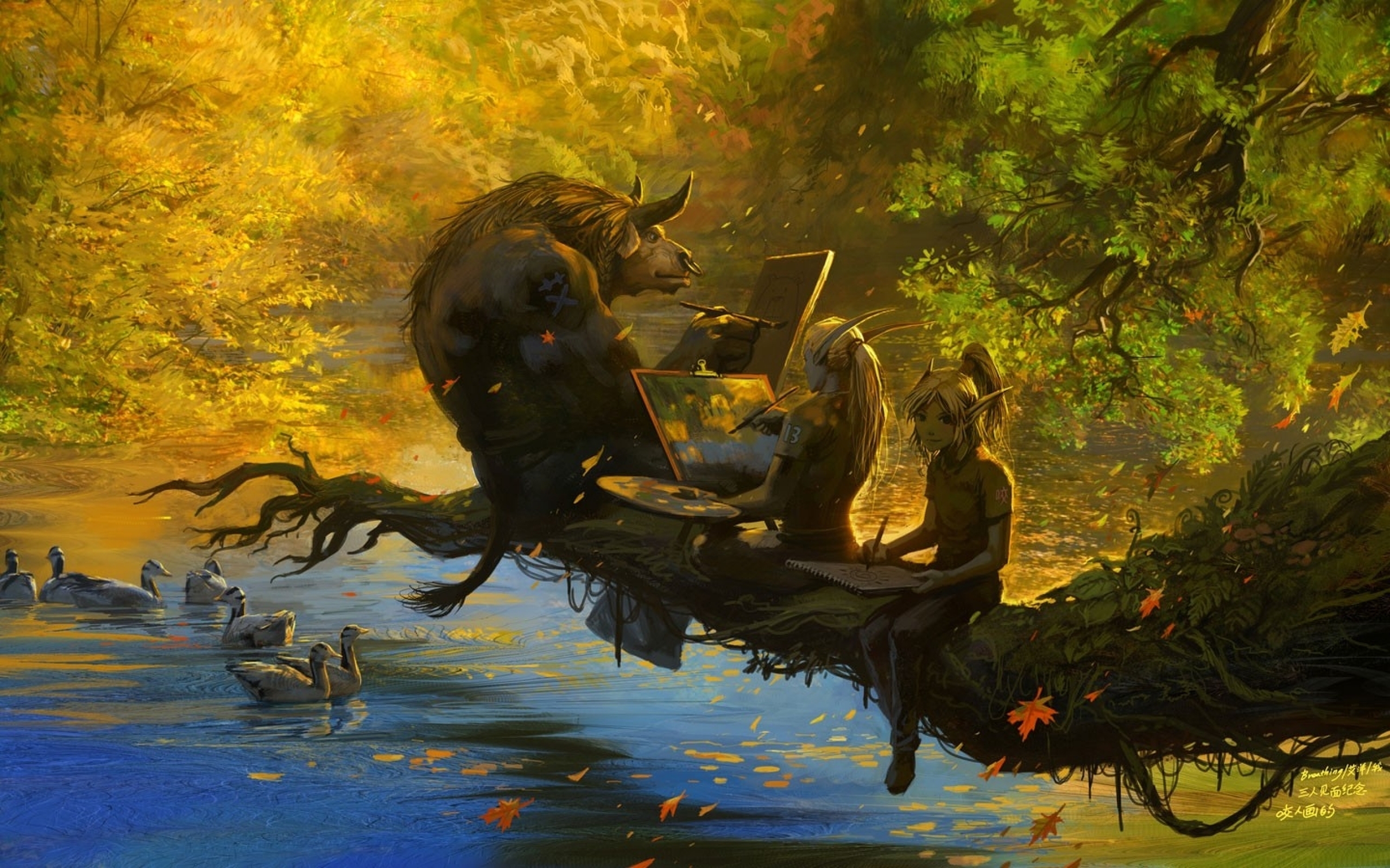Pictures World Of Warcraft Elf Autumn Fantasy Games
