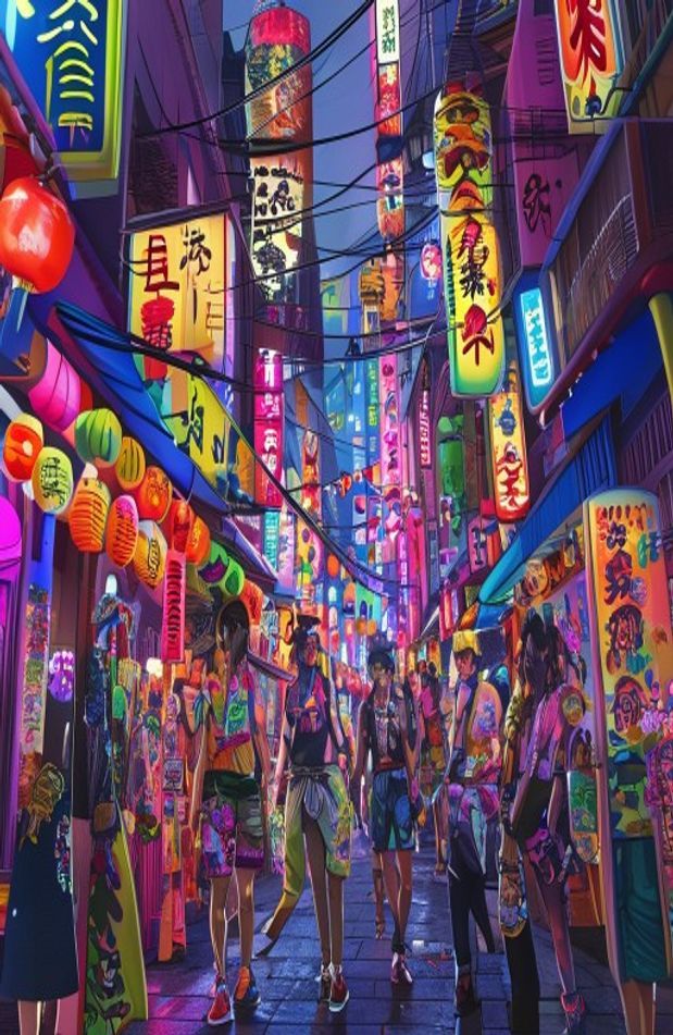 Japanese Anime Street 1080p Wallpaper