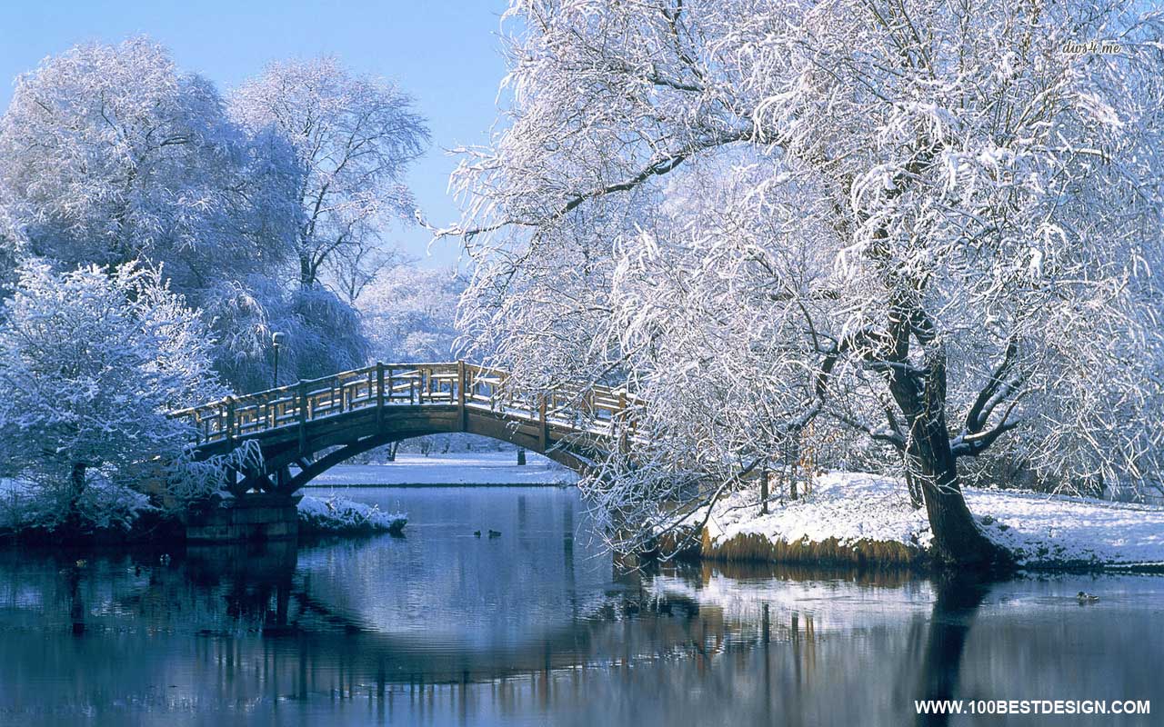 Top 100 nice nature desktop wallpaper and background bridge with snow