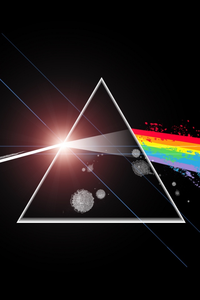 Wallpaper Pink Floyd Light Triangle Rainbow