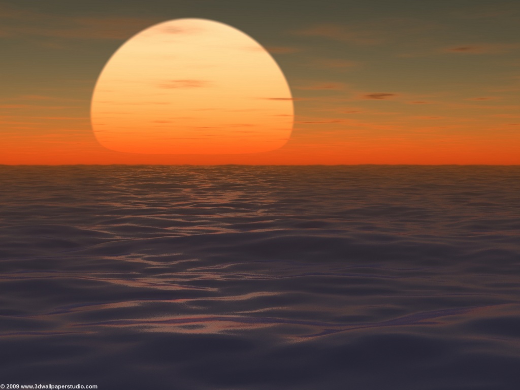 3d Wallpaper Sea Sunset X