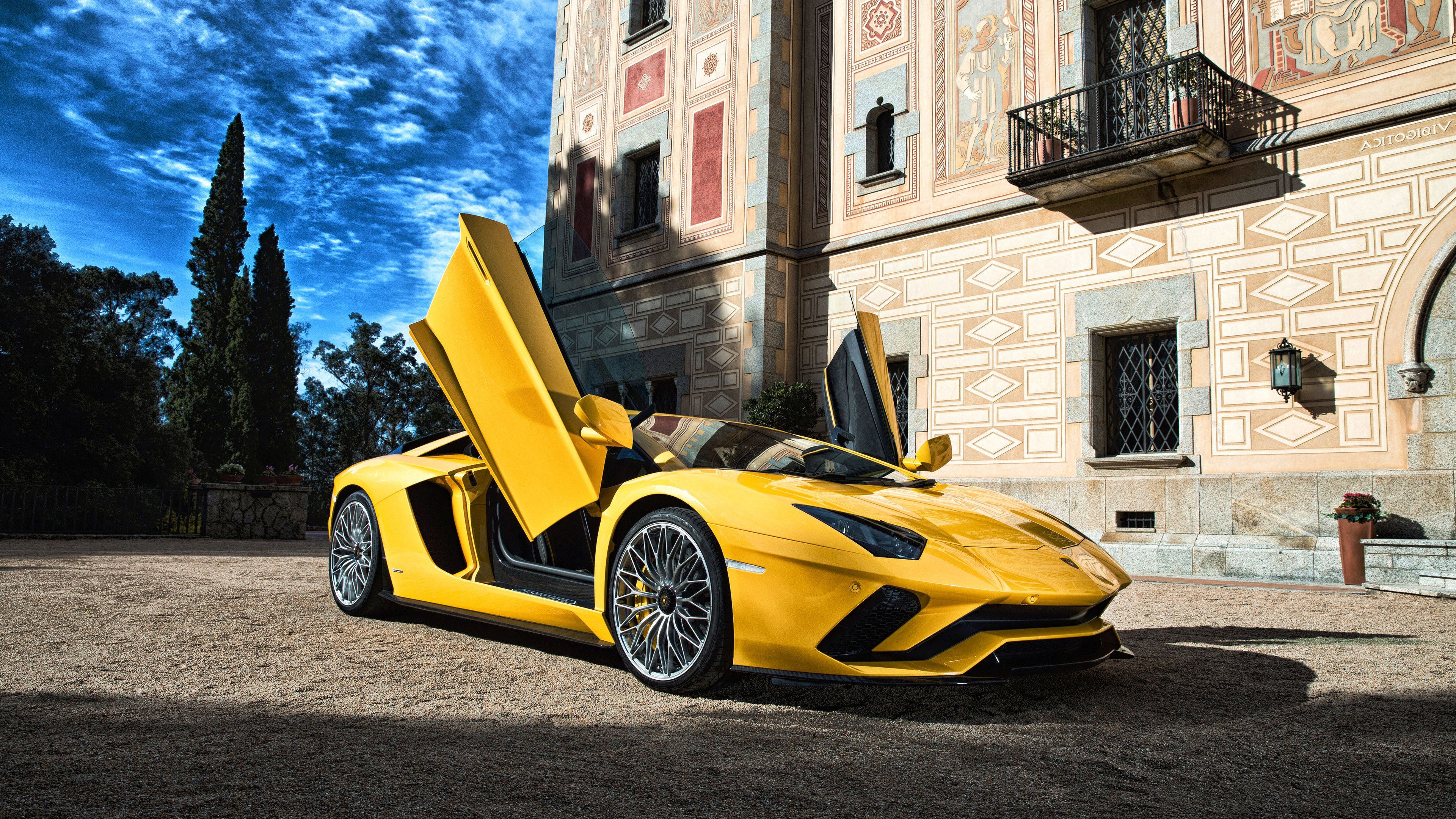 Lamborghini Aventador 5k 4k Yellow Wallpaper