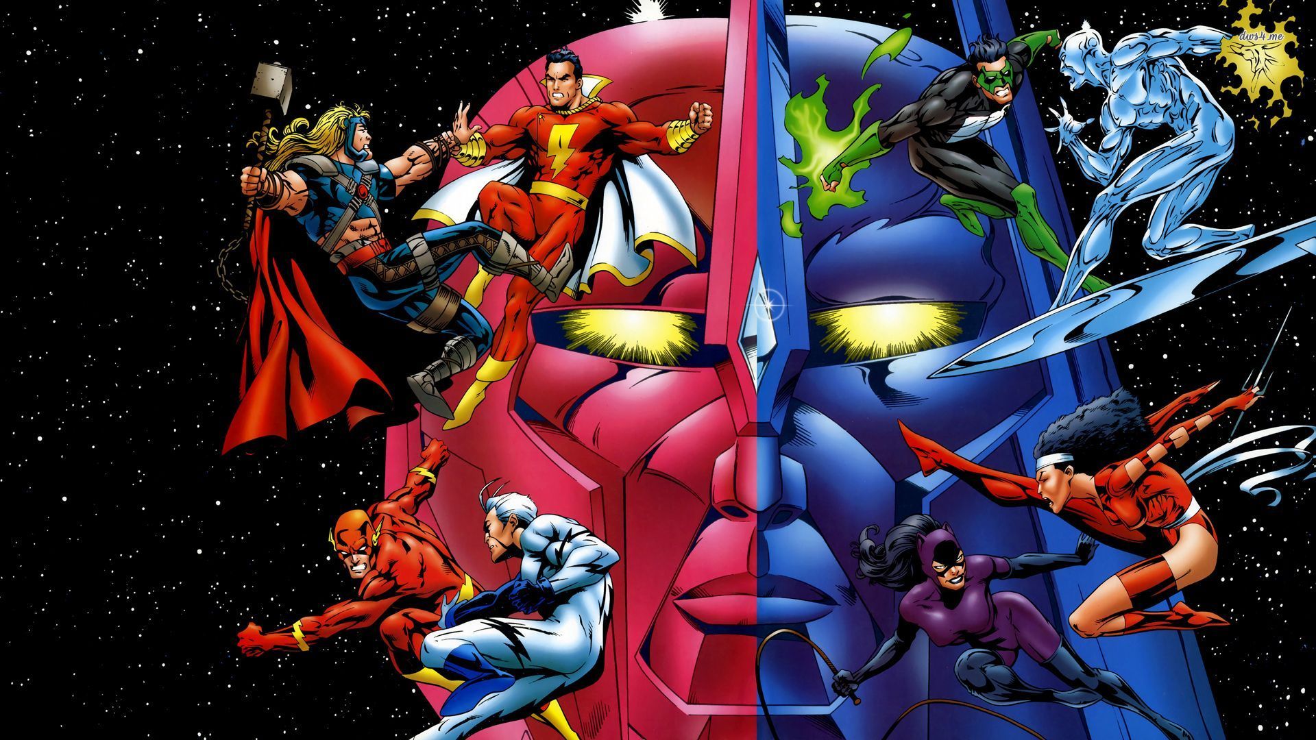 Dc Ics Vs Marvel Superheroes Wallpaper