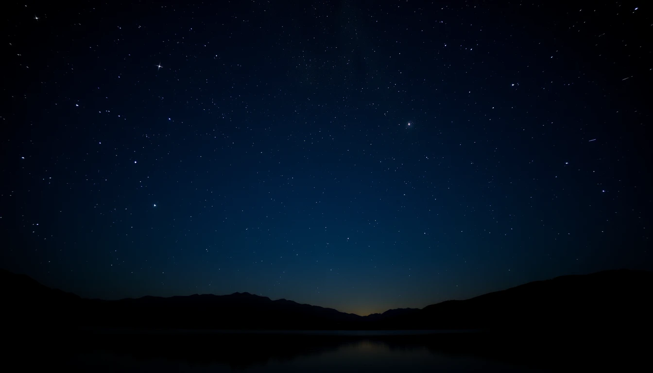 Dark Sky With Stars Wallpaper