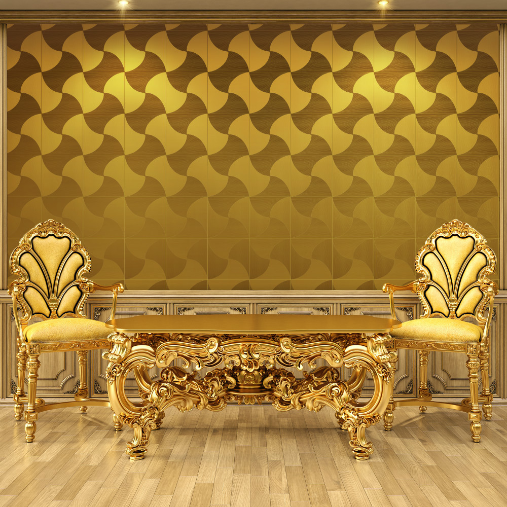 Modern Brief Gold Foil Wallpaper Ceiling Stereo Ktv