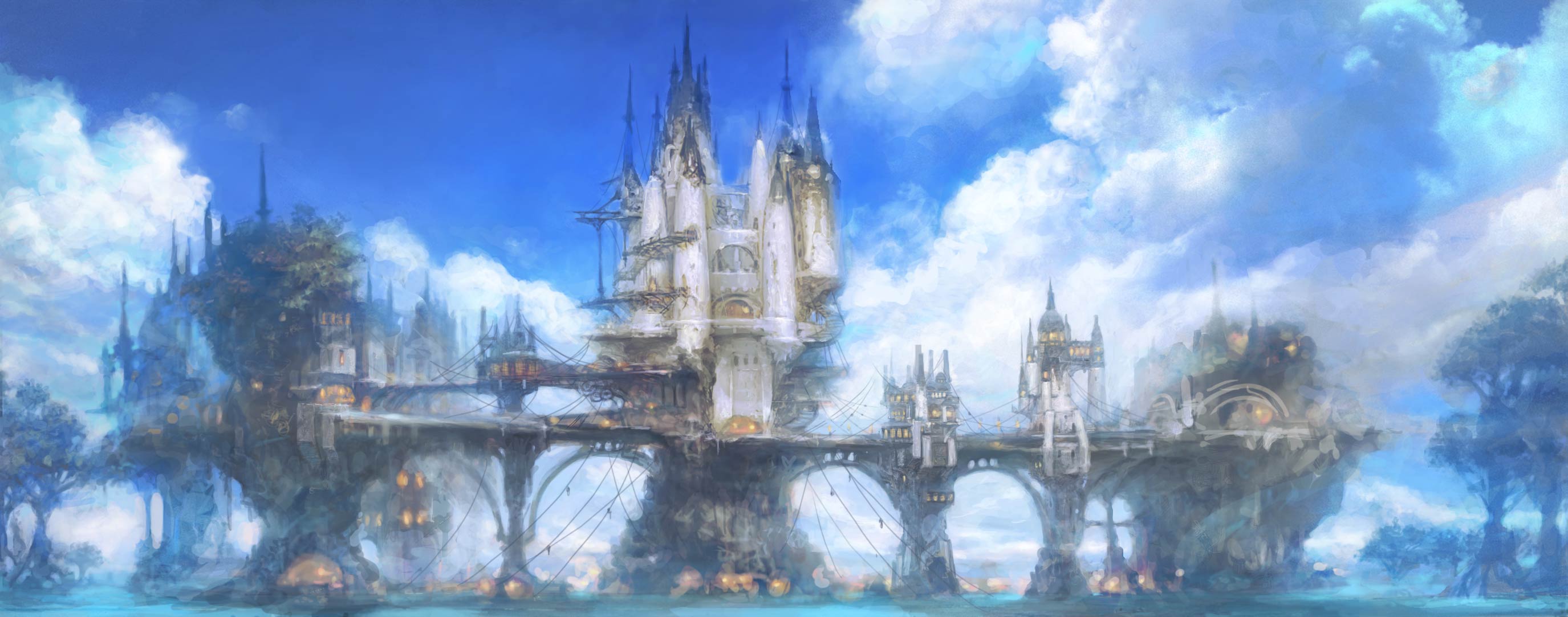 Dual Screen Water Cycle Final Fantasy City