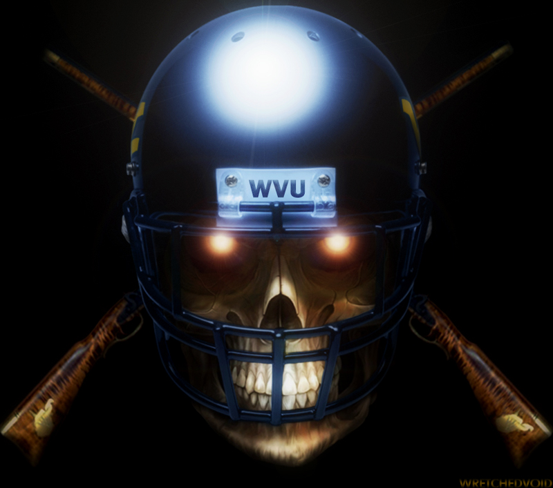Wvu Crossed Muskets Football Skull Photoshop By Wretchedvoid On