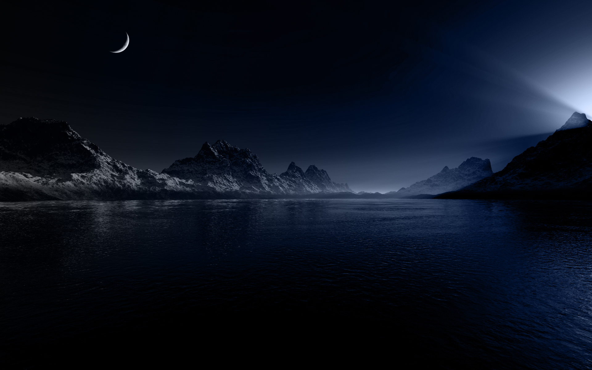 Landscapes Night Wallpaper Moon