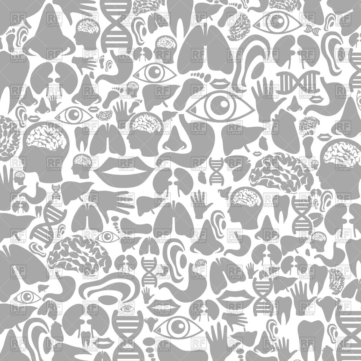 Background with body parts Vector Image of Backgrounds Textures