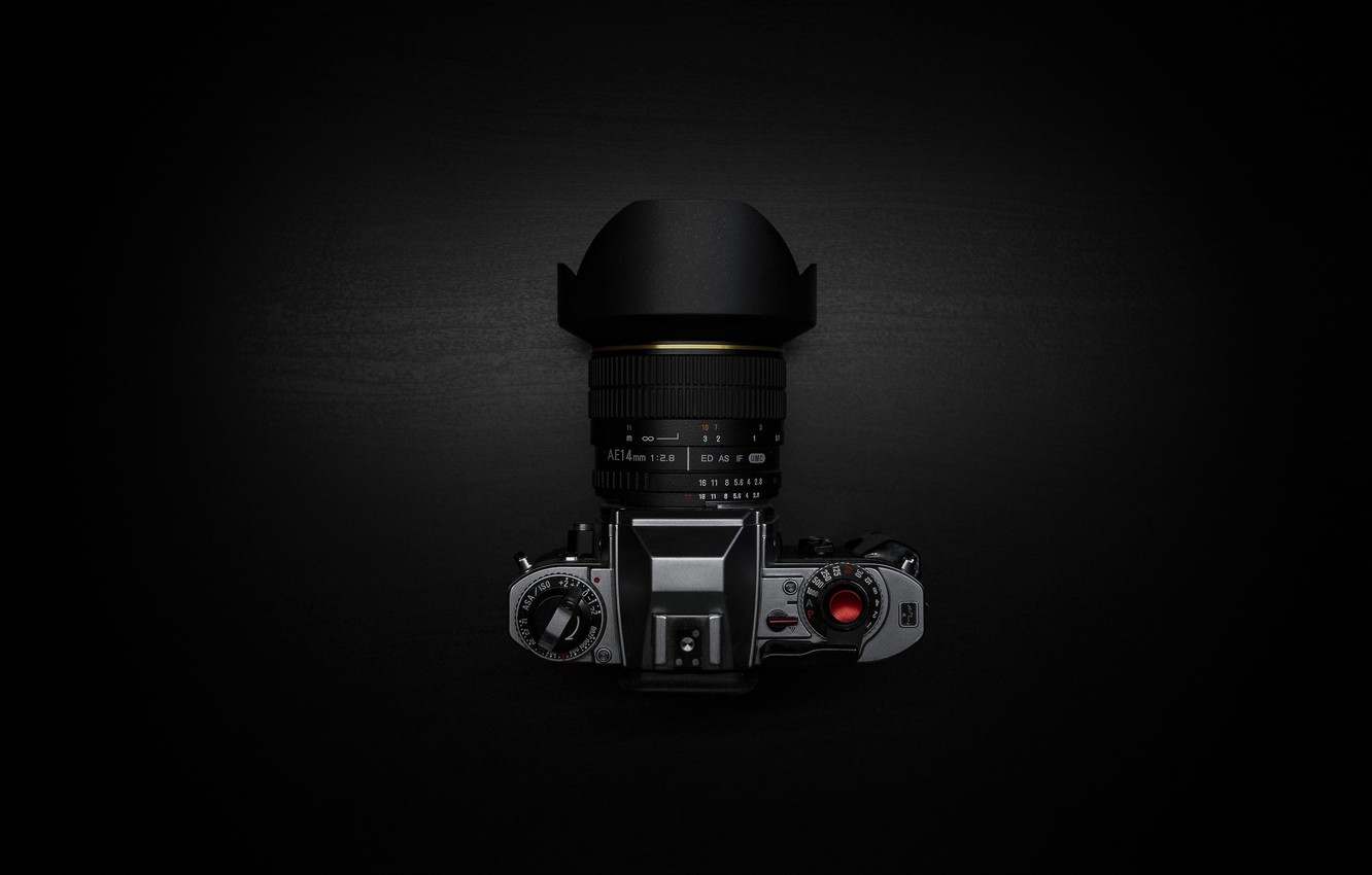 Wallpaper Metal Retro Minimalism The Camera Film Black