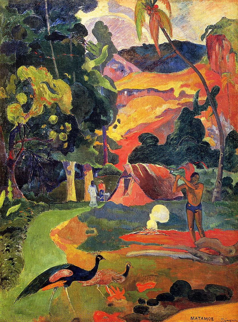 Plusieurs Oiseaux des Arbres de Vie   Paul Gauguin