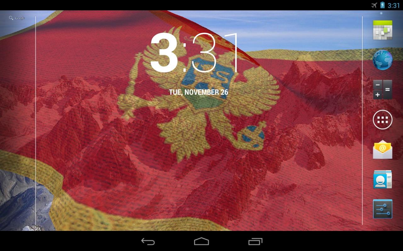 3d Montenegro Flag Lwp Android Apps On Google Play