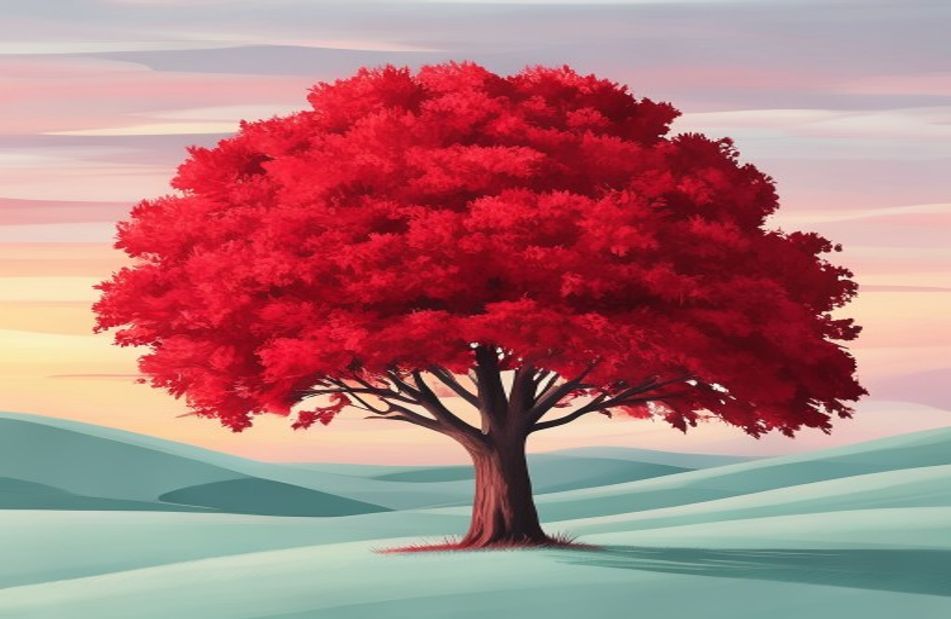 Red Tree Wallpaper
