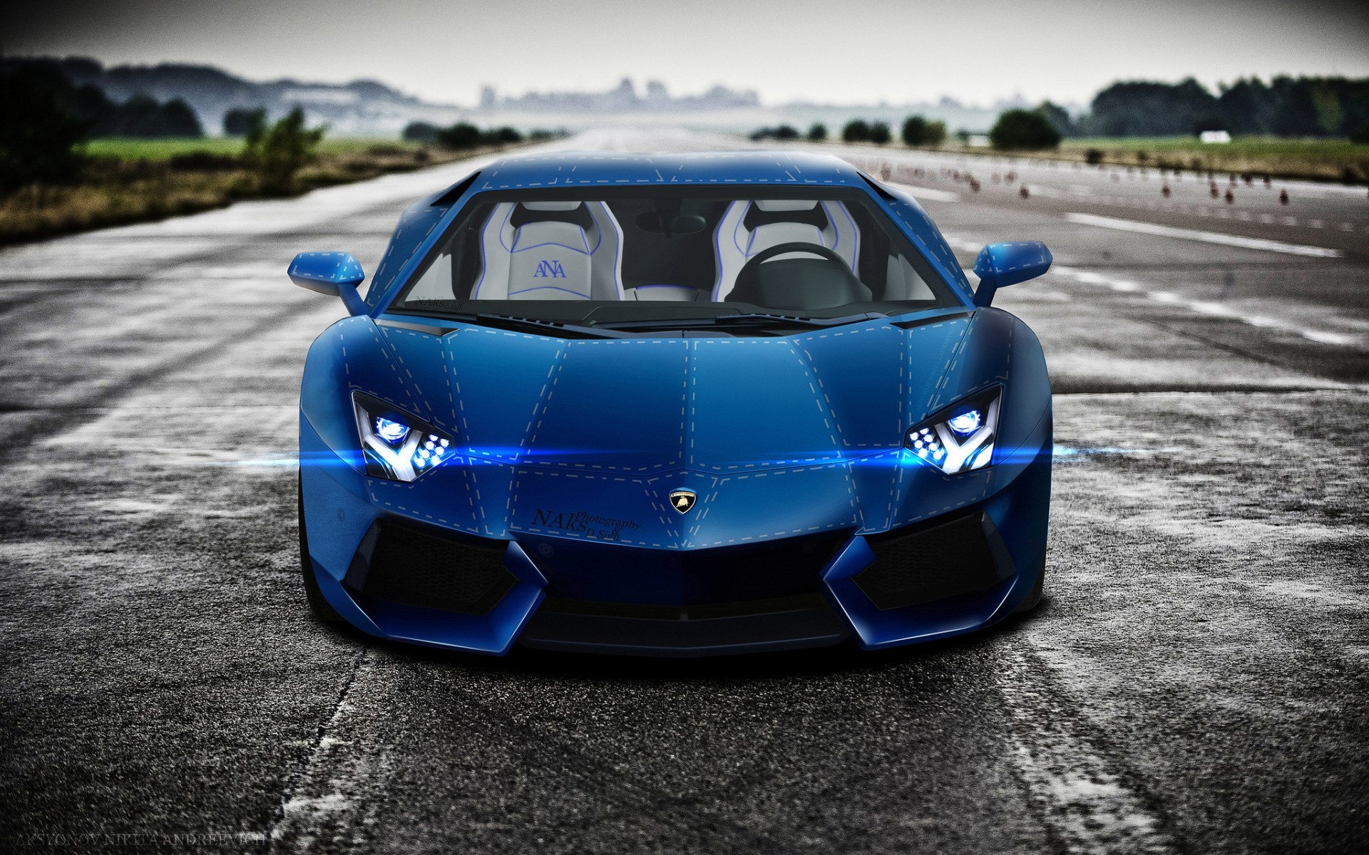 Lamborghini Aventador Blue Wallpaper