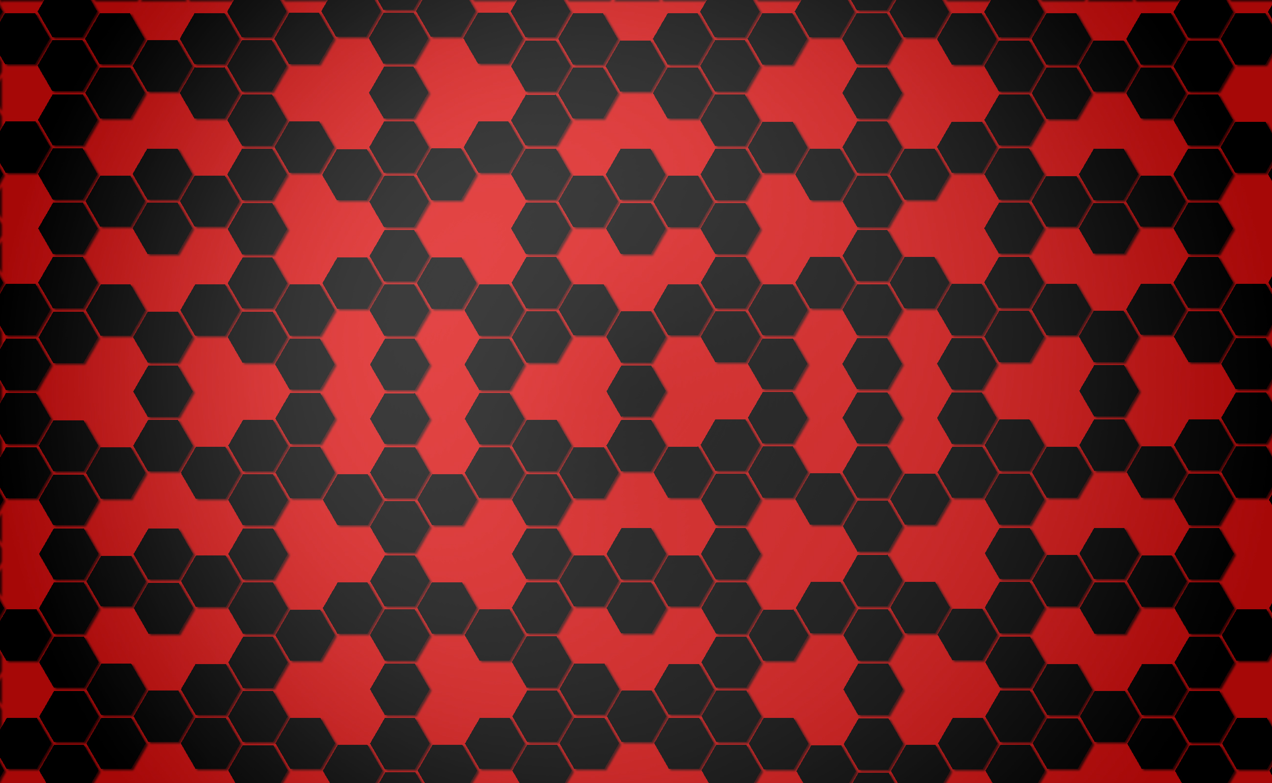 Background Black And Red Hexagon Wallpaper