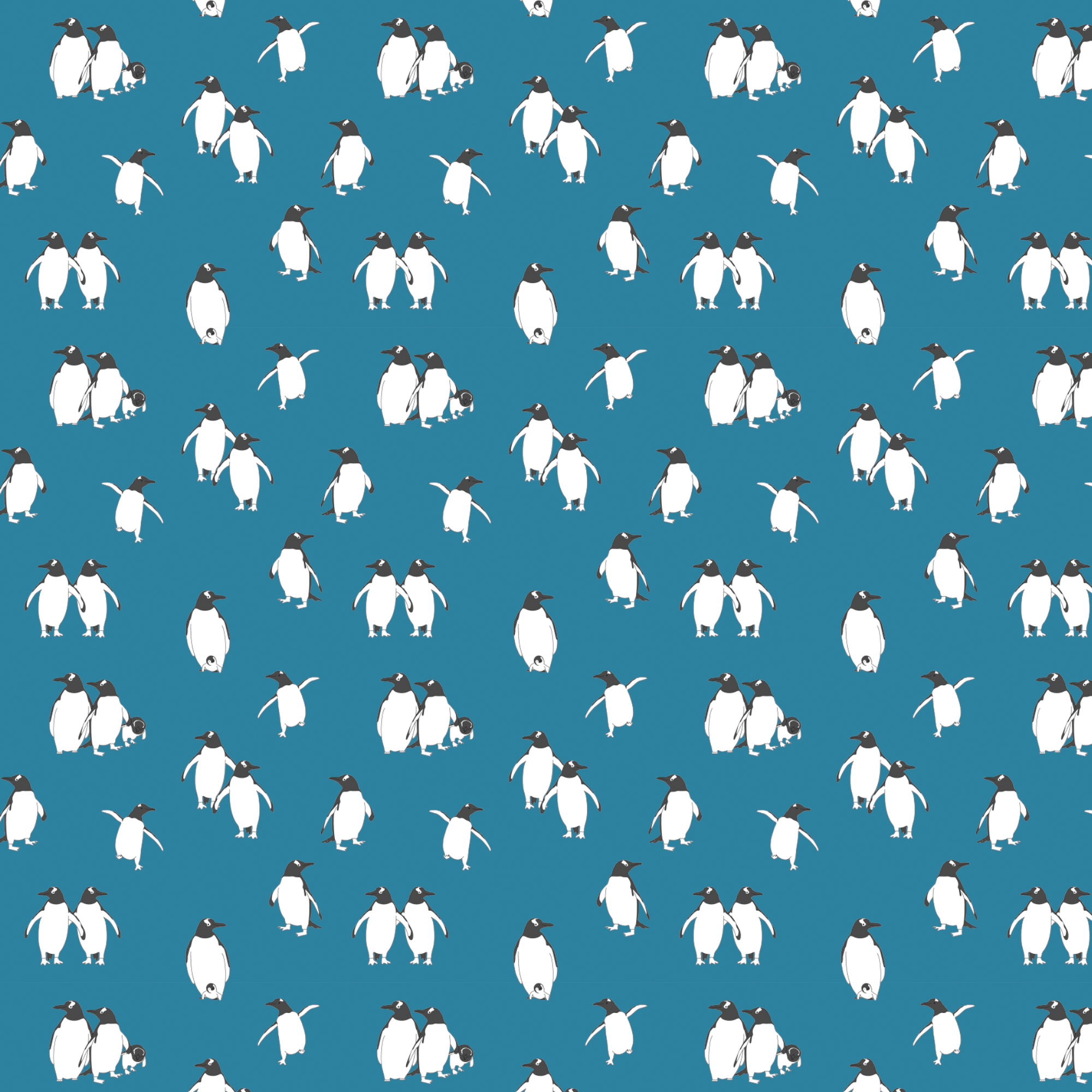 Penguin Atlantic Blue Wallpaper   ana moly