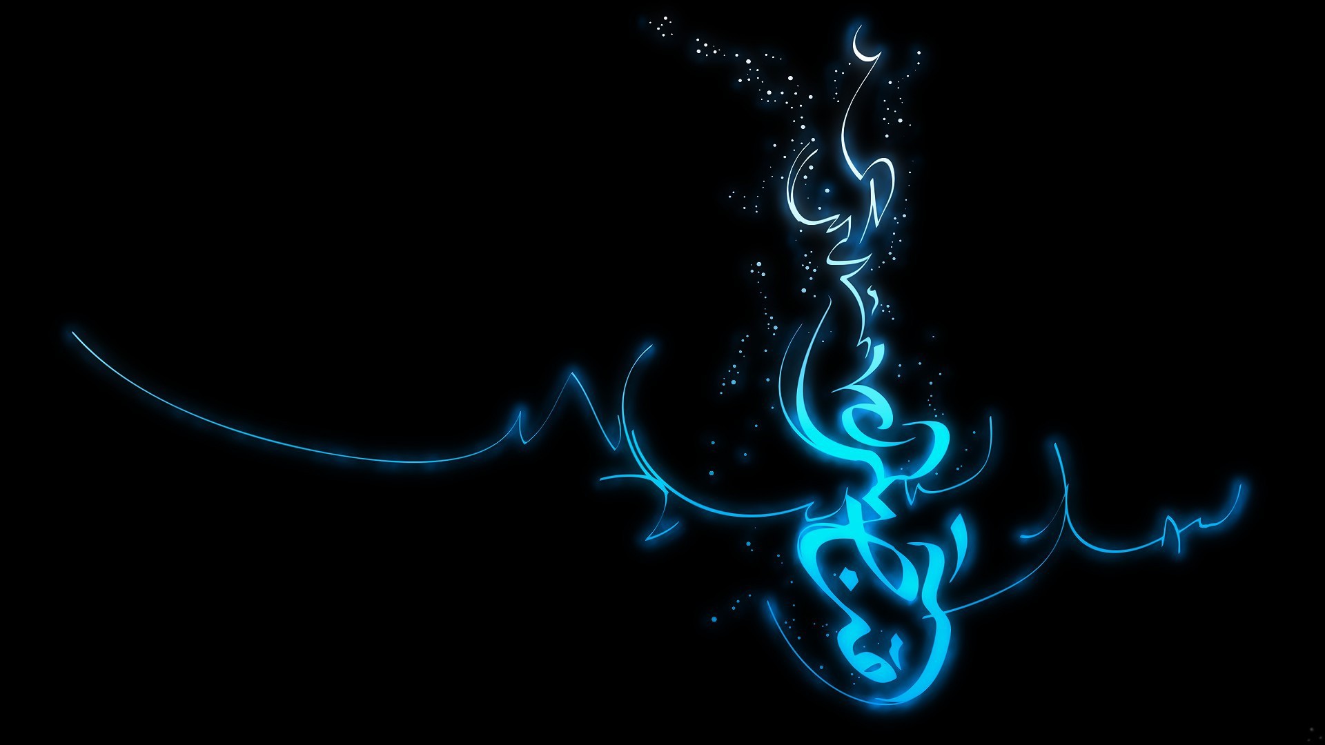 Blue neon sign black background wallpapers and images