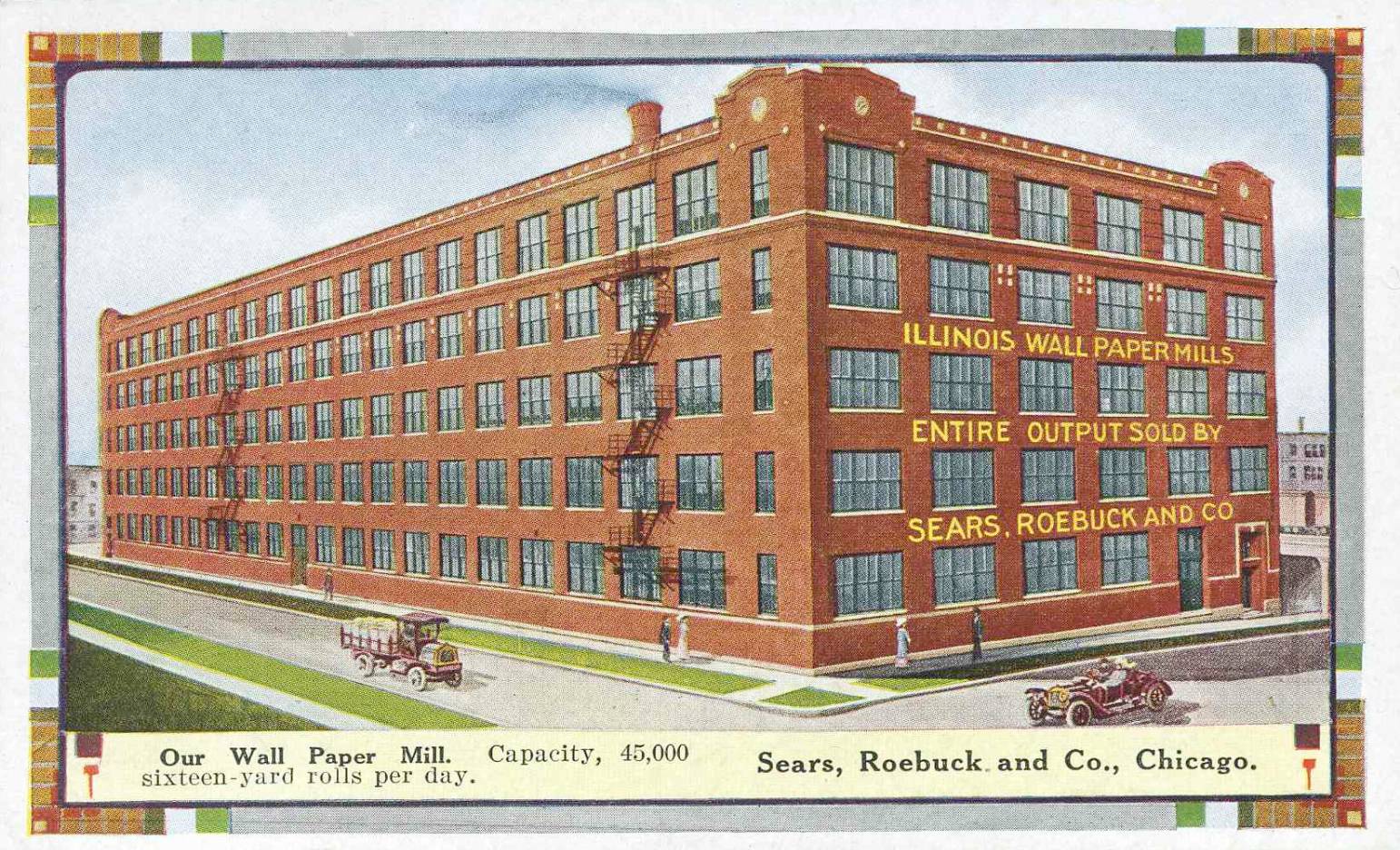 Free download Labels POSTCARD CHICAGO SEARS ROEBUCK PART OF SERIES THE