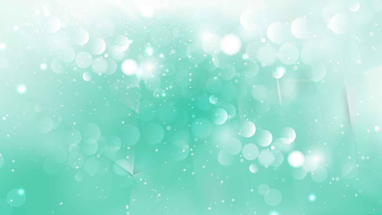 Abstract Mint Green Bokeh Background Vector