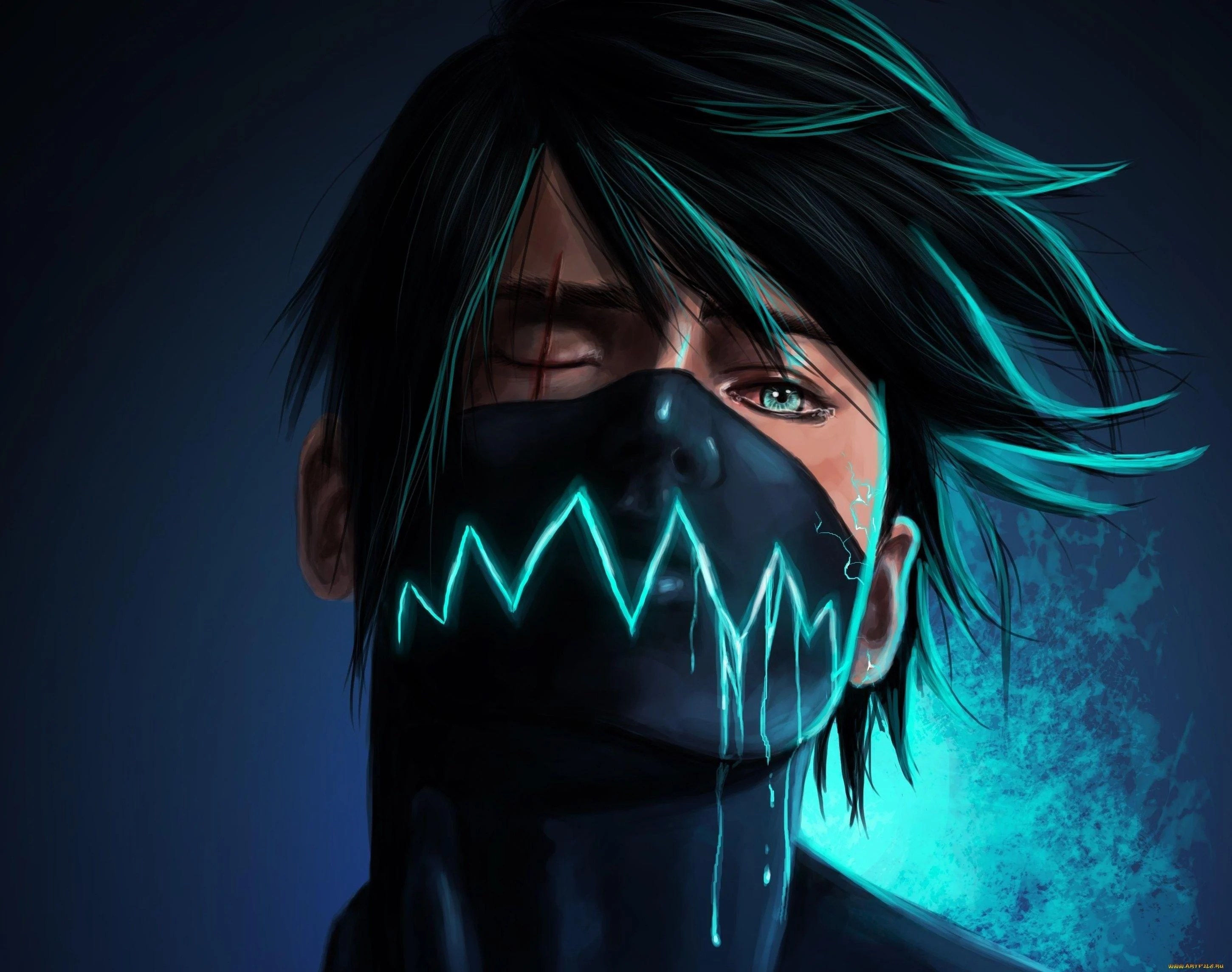 Blue Anime Boy Wallpaper HD
