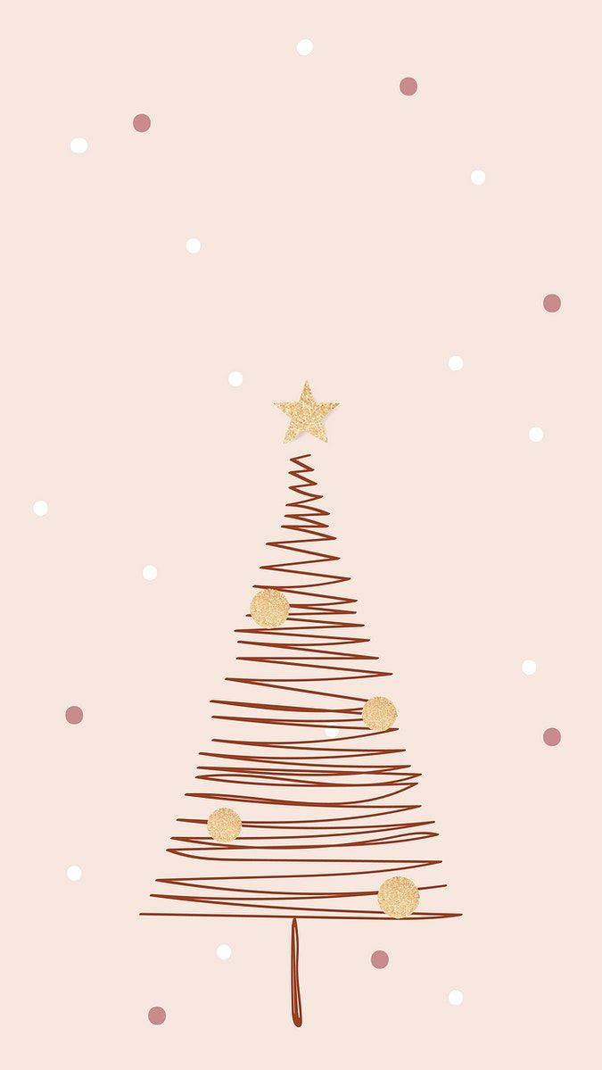 Download Cute Christmas Iphone Tree Scribble Wallpaper