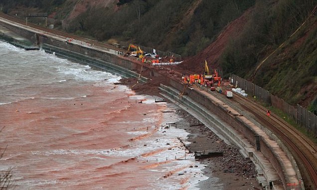 Red Sea In Devon Deliberate Landslip Turns As