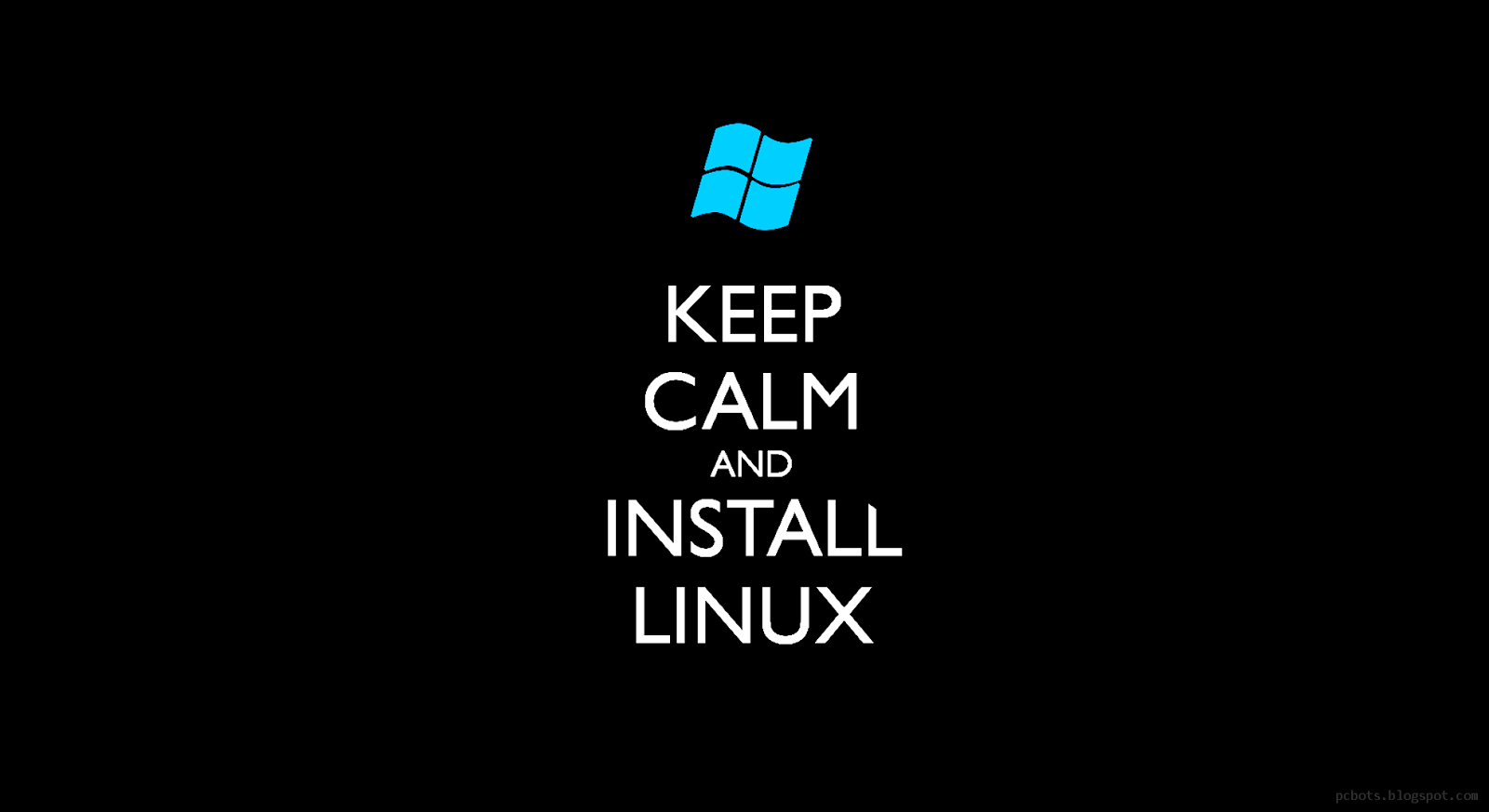 Windows Keep Clam And Install Linux HD Wallpaper