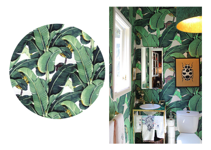 Martinique Wallpaper In Green Hinson Co Interior By Marjorie