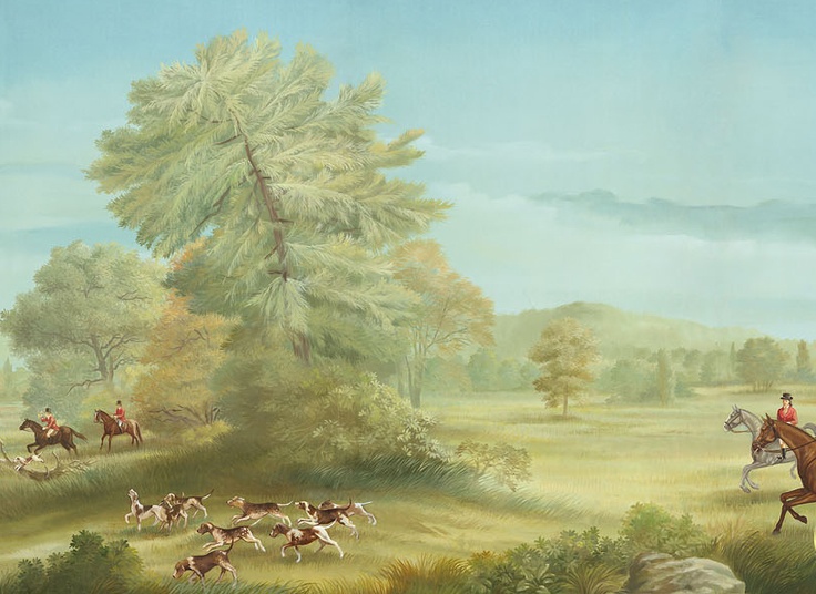 The Hunt Scenic Wallpaper Mural Created By Fowler Le Maison