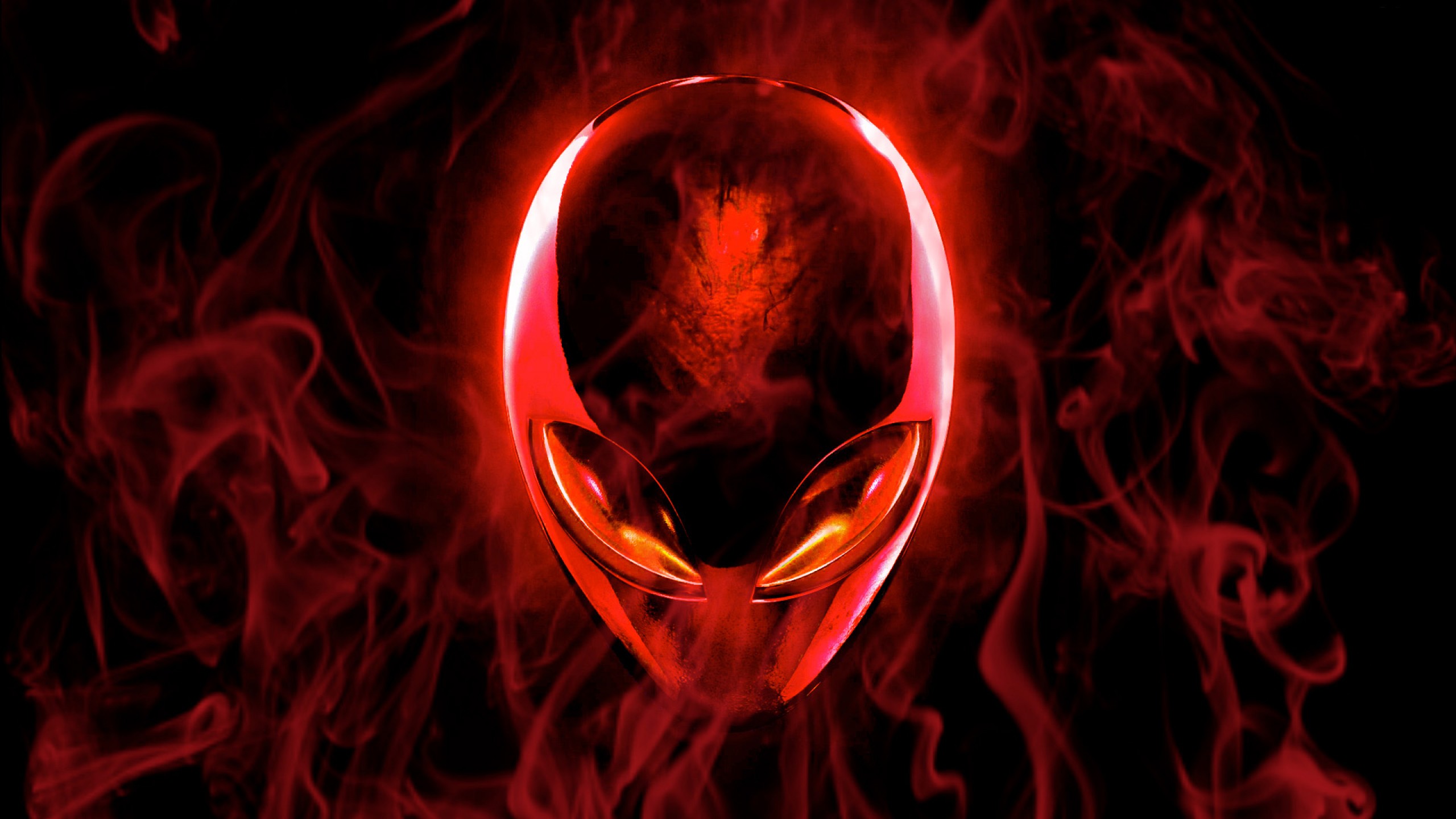 Alienware Smoke Red Puter Wallpaper