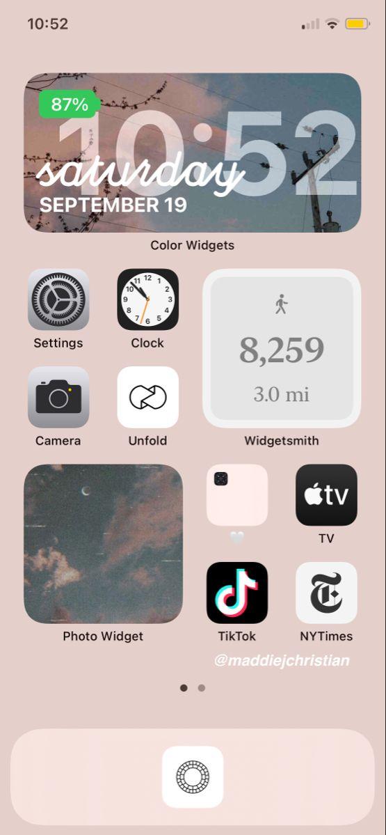 iOS 14 aesthetic home screen Iphone photo app Iphone app layout