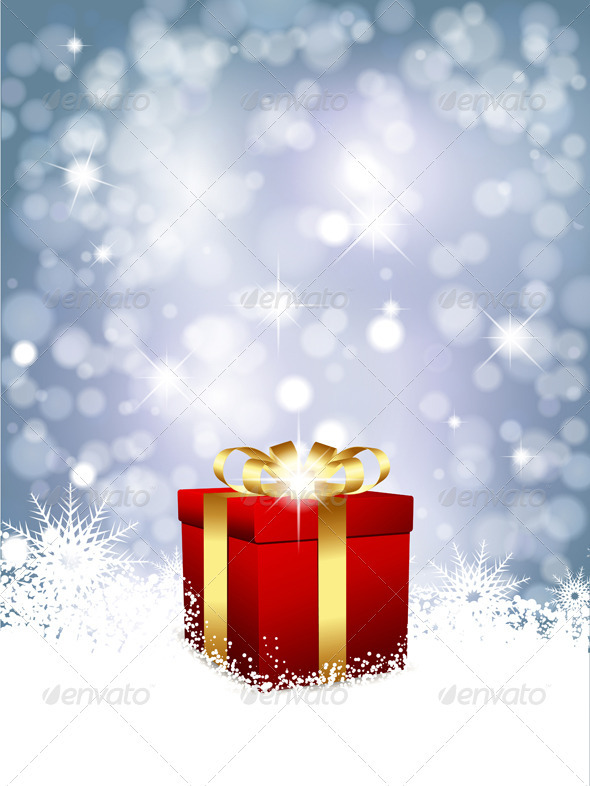 Christmas Gift Background Seasons Holidays