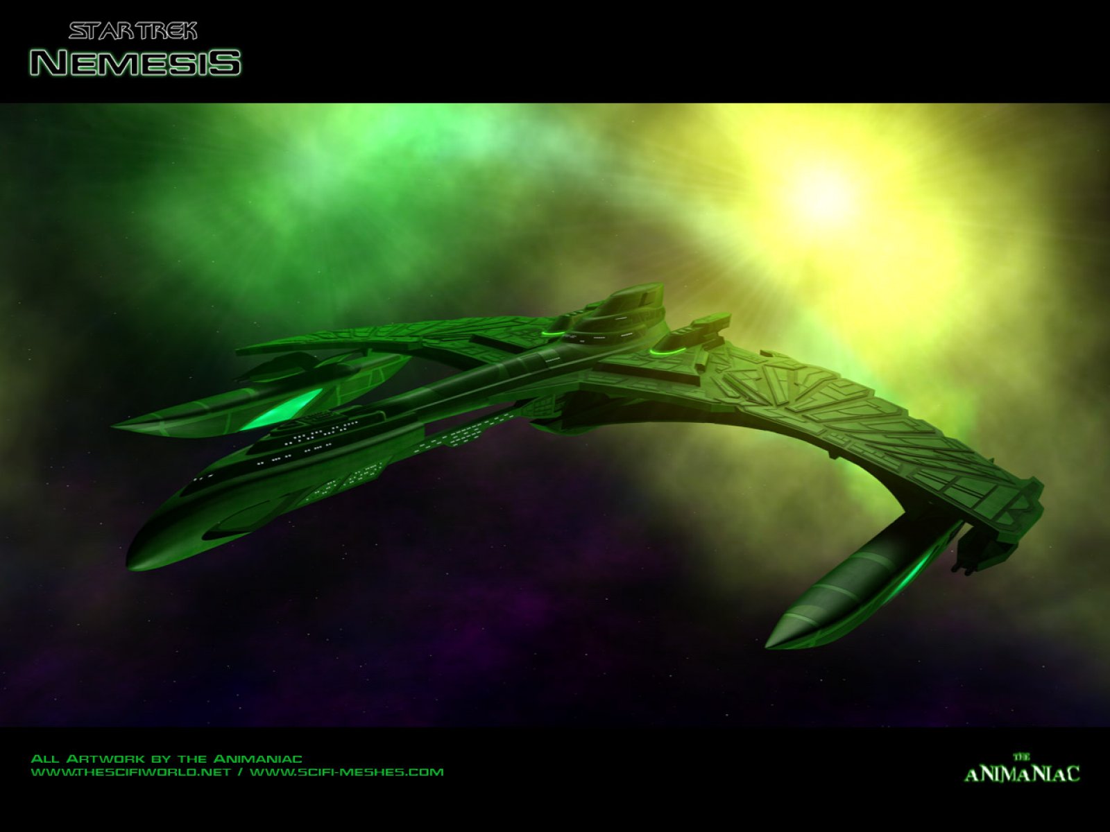 Romulan Bird of Prey   Star Trek Nemesis free Star Trek computer