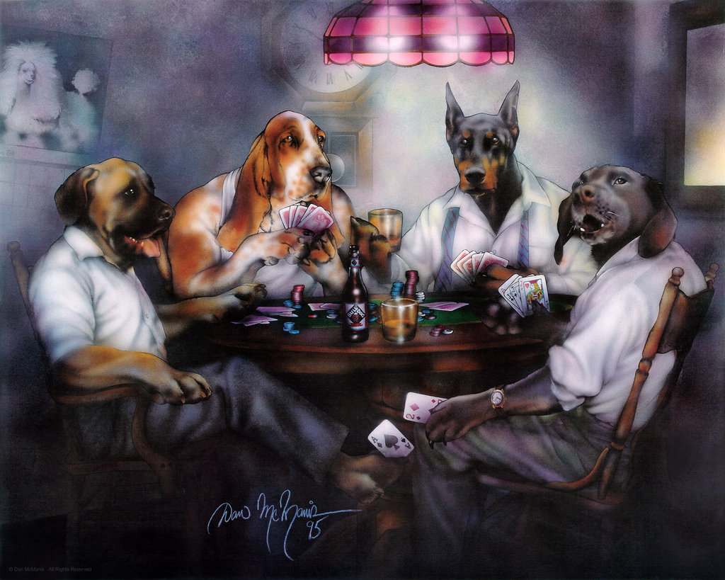 Dogs Playing Poker Wallpaper