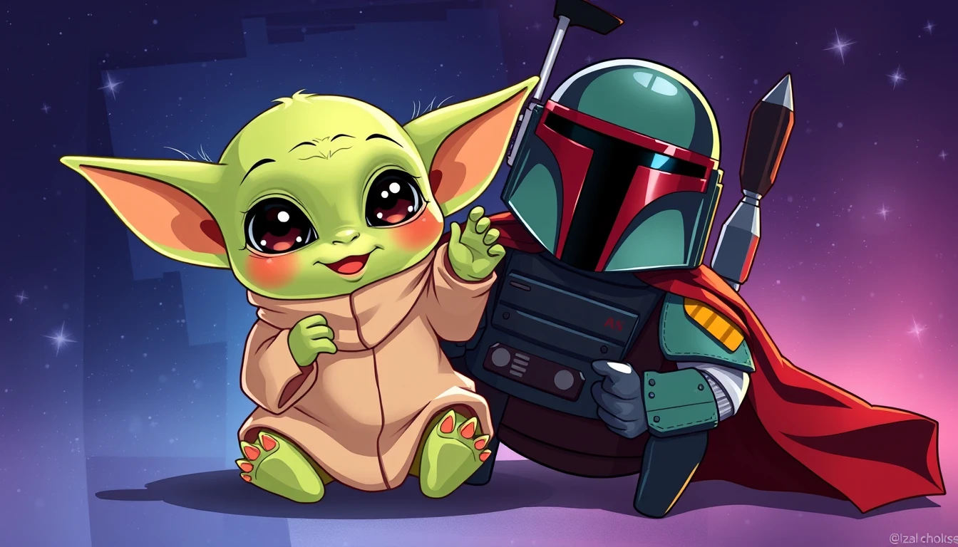 Baby Yoda Boba Wallpaper