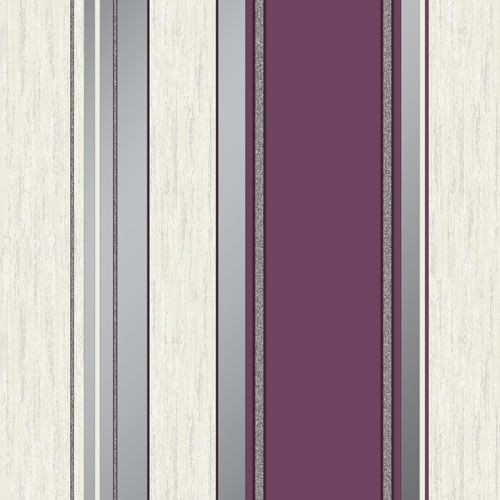  Purple Silver Glitter   M0800   Synergy   Stripe   Vymura Wallpaper