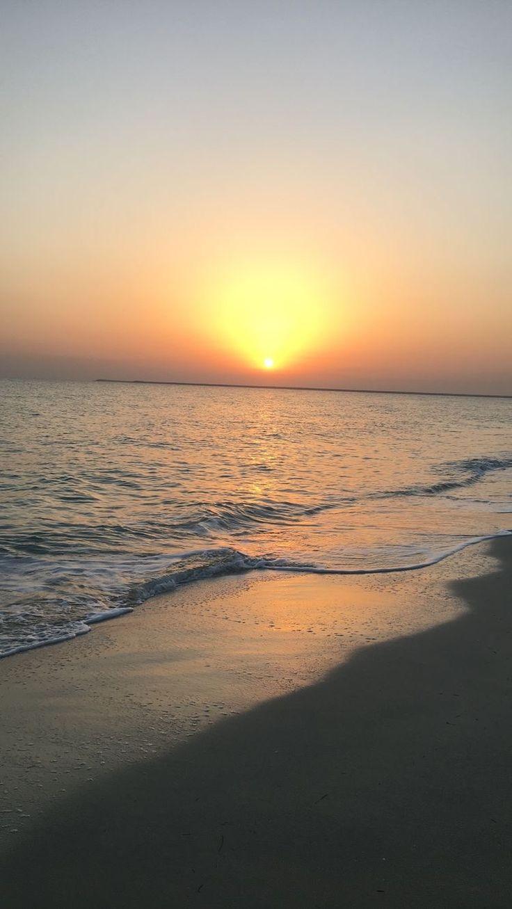 Ocean Beach Sand Waves Summer Sun Sunset Photography